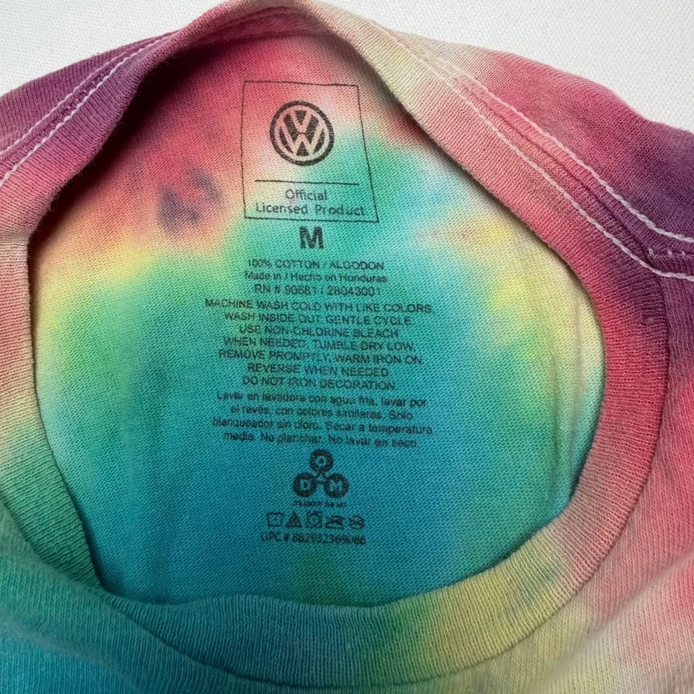 Y2K Volkswagen VW‎ Bus Hippie Tie Dye Mens Medium Tee Psychedelic  Rainbow Retro